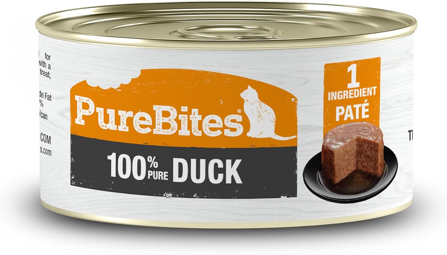 Purebites 100% Pure Duck Pate Cat Treat | 2.5Oz Can | Only 1 Ingredient | Case Of 12