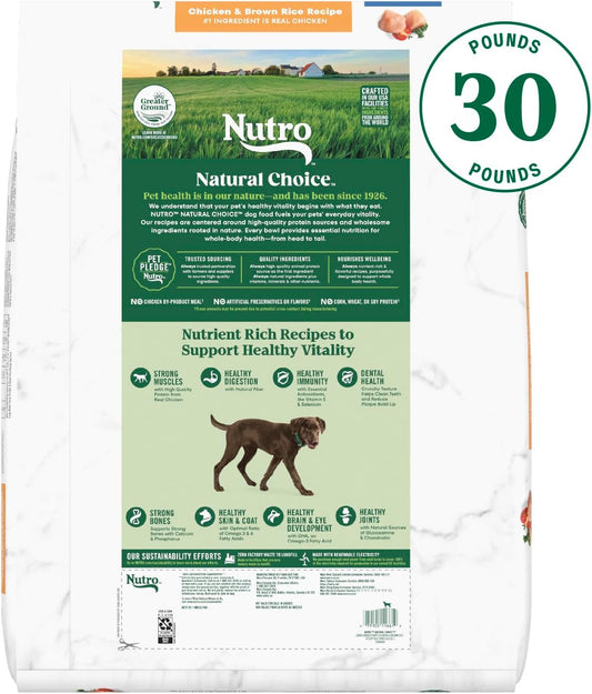 Nutro Natural Choice Large Breed Puppy Dry Dog Food, Chicken And Brown Rice Recipe, 30 Lbs