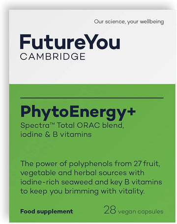 Phytoenergy+ Multivitamins Nutritional Supplements – Vitamin B2 And Iodine Supplement – 28 Day Supply – Capsules To Support Fatigue And Tiredness – Food Supplements By Futureyou Cambridge