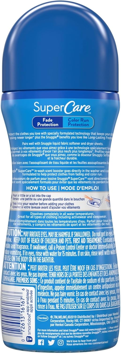 Snuggle Supercare In-Wash Scent Booster Beads, Sea Breeze, Fade Protection And Color Run Protection, 9 Ounce, 4 Count