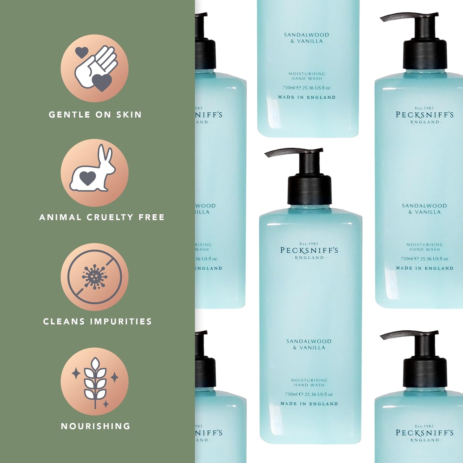 Pecksniff'S Classic 750Ml Hand Wash Rose & Peony : Beauty & Personal Care