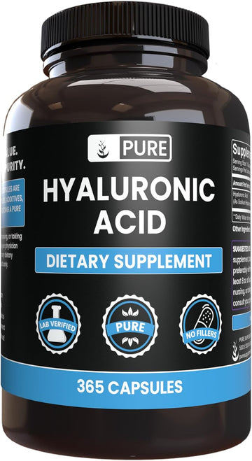 Pure Original Ingredients Hyaluronic Acid (365 Capsules) No Magnesium Or Rice Fillers, Always Pure, Lab Verified