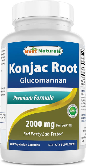 Best Naturals Konjac Root 2000Mg, 180 Count