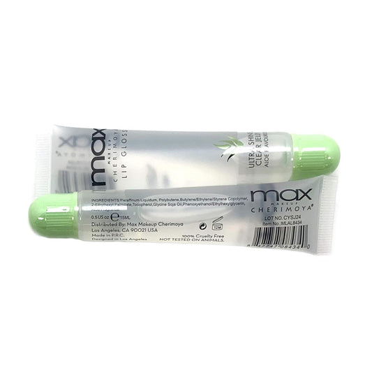 Cherimoya Max Makeup Clear Lip Polish Bulk (36 Pieces) Aloe Vera