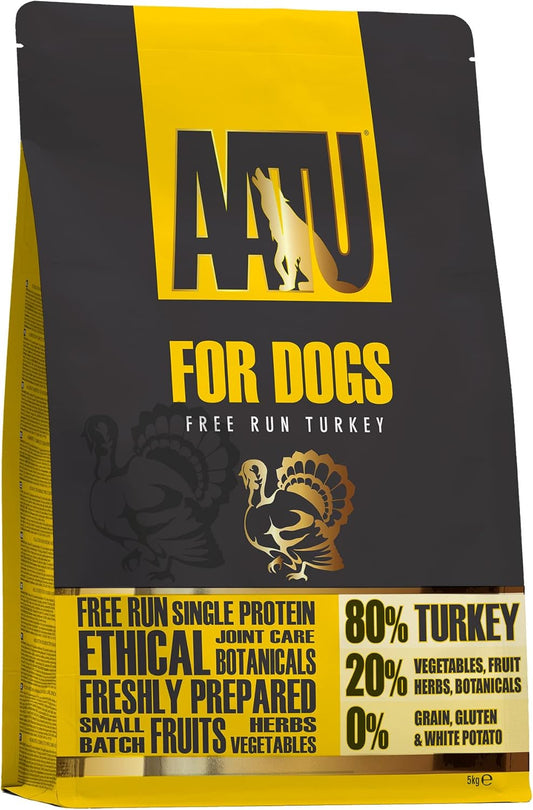 AATU - Dry Dog Food - High Protein Grain Free Recipe with No Artificial Ingredients - Turkey, 5kg?AT5