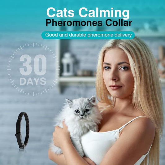 Calming Collar For Cats Cat Pheromone Calming Collar Stress And Anxiety Relief Lasts 30 Days Calm Collar Cat Adjustable Appeasing Calming Collar For Kitten Kitty Calm Collar Make Cat Relaxed 4 Pack