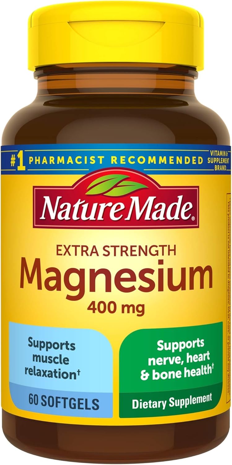 Extra Strength Magnesium Oxide 400 mg Softgels, 60 Count