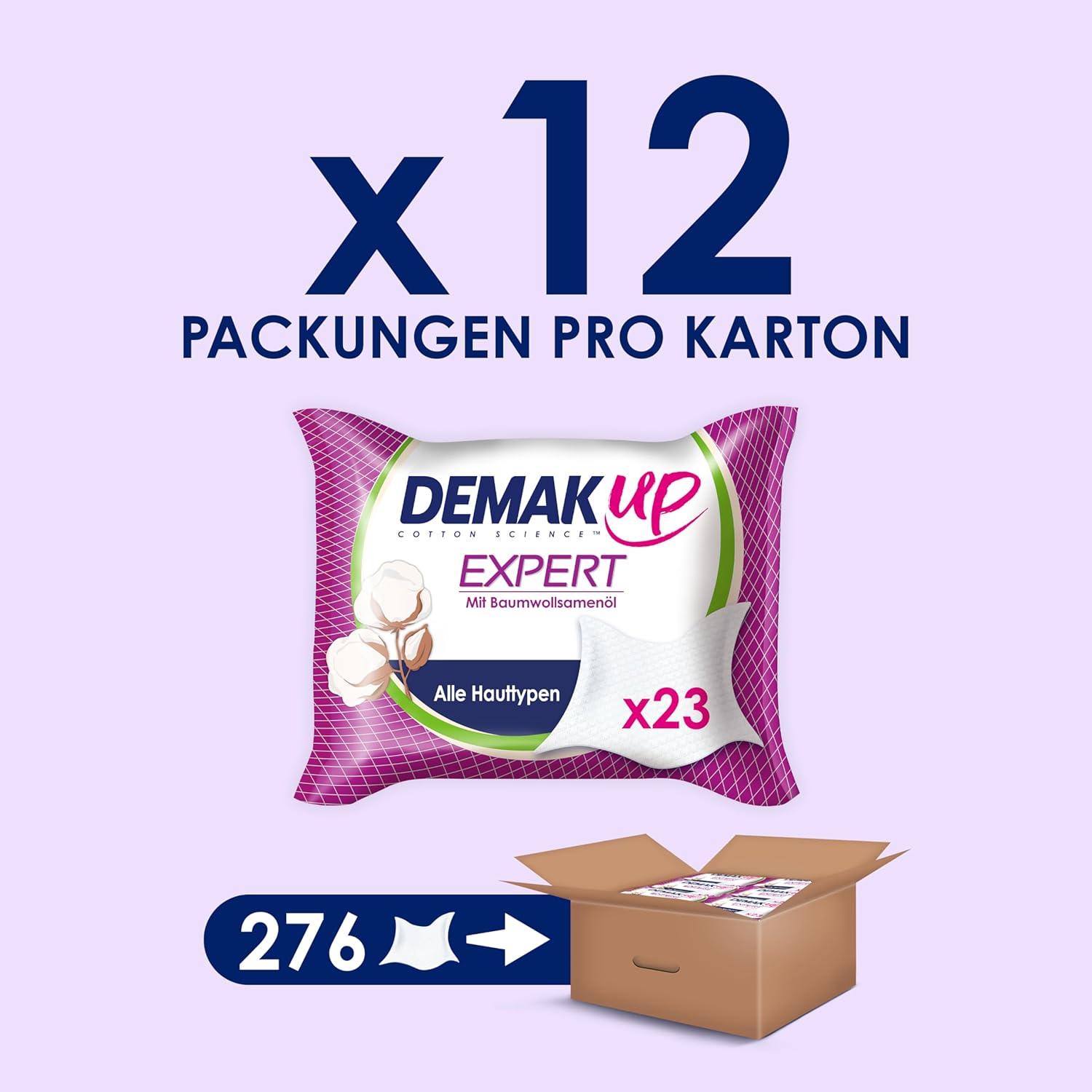 Demak'Up Expert Waterproof Make-Up Wipes, 23 Wipes