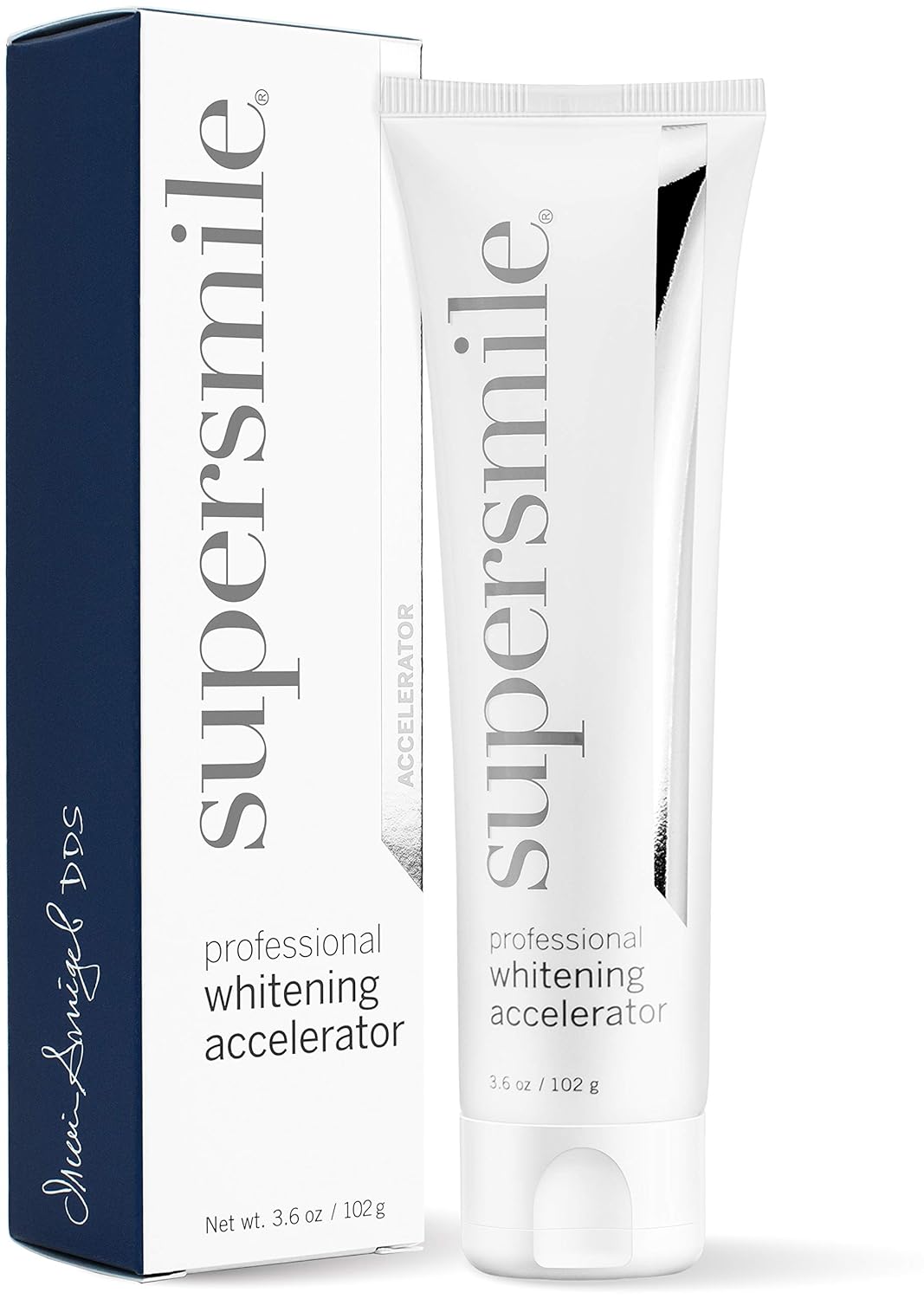 Supersmile Professional Whitening Accelerator - Powerful Whitening without Sensitivity - Safe and Effective on Dental Restorations (3.6 Oz)