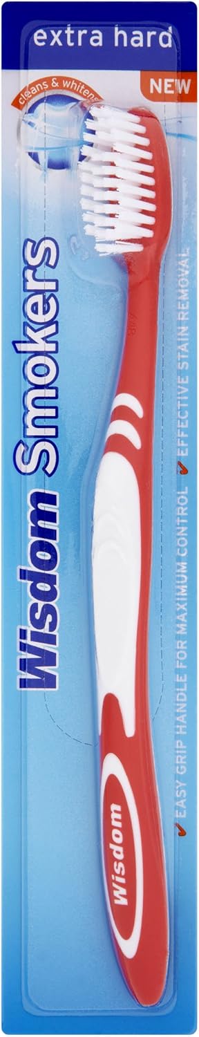 3 x Wisdom Smokers Extra Hard Brush Toothbrush