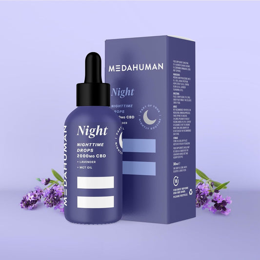 Medahuman Night Cbd Oil Superblend With 2000Mg Cbd, Mct Oil & Lavender, Sleep Drops To Help Soothe & Reduce Tension, 30Ml