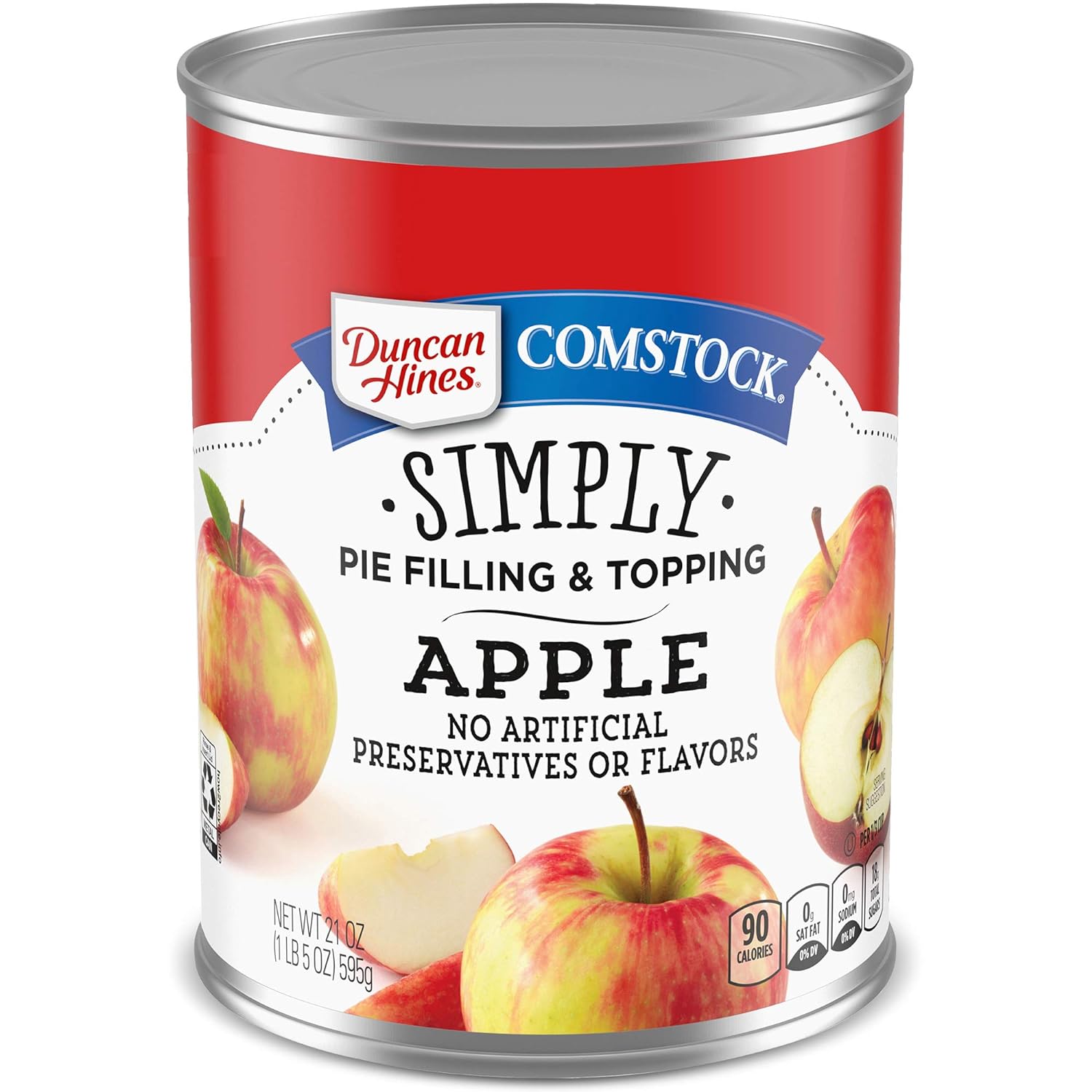 Duncan Hines Comstock Simply Pie Filling, Apple, 21 Ounce (Pack of 8)