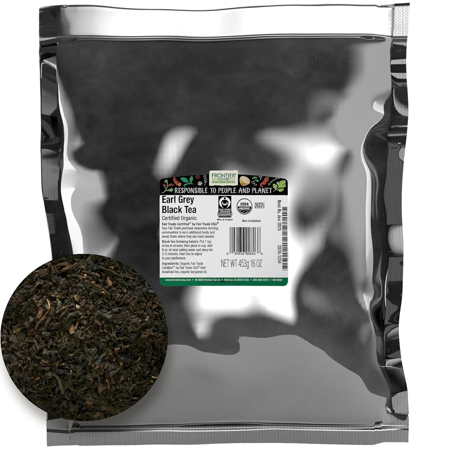 Frontier Herb Tea Lse Earl Grey Org Cft 16 Oz