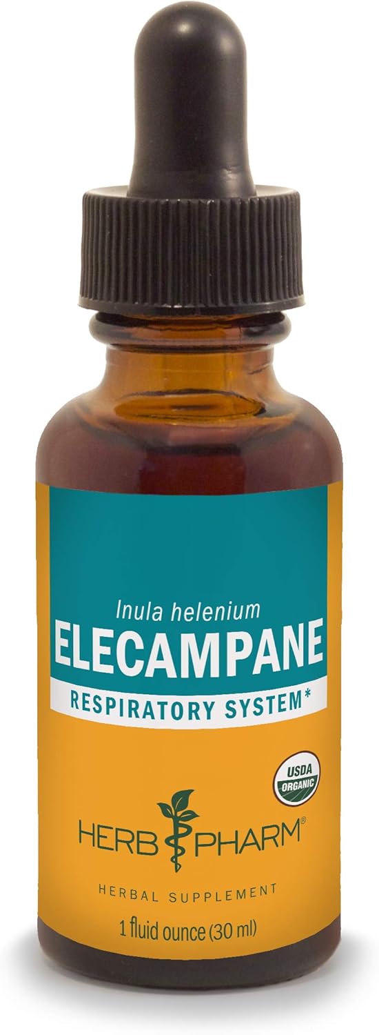 Herb Pharm Certified Organic Elecampane Liq Extract for Respiratory System Support - 1  (DELECA01)