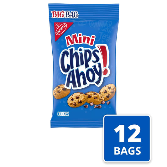 Chips Ahoy! Mini Original Chocolate Chip Cookies, Big Bag, 12 - 3 Oz Packs