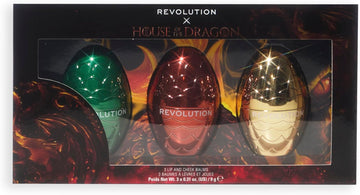 Revolution Beauty, House Of Dragon X Revolution Dragon Egg Lip & Cheek Balm Set, Holiday Makeup Set, Buildable Tints & Colors, Vegan & Cruelty-Free