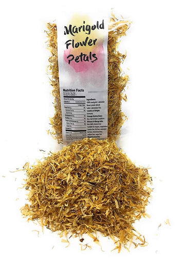 Calendula Petals – Pure Dried Marigold Flower Petals – Vegan | Gluten Free | Non-Gmo | No Sugar Added - Net Weight: 0.35Oz / 10G - Calendula Officinalis