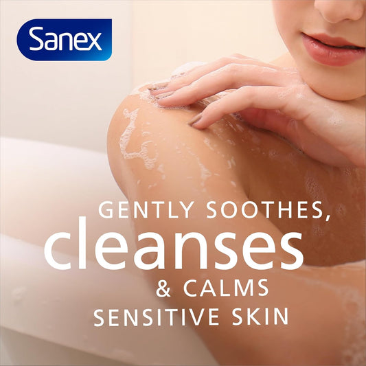 Sanex Expert Skin Health Soothing Bath Soak 450Ml 6 Pack -Bath Soak Men And Women -Bath Foam -Advanced Prebiotic Formula -Comforts Sensitive Skin -Supports Good Skin Bacteria -Dermatologically Tested