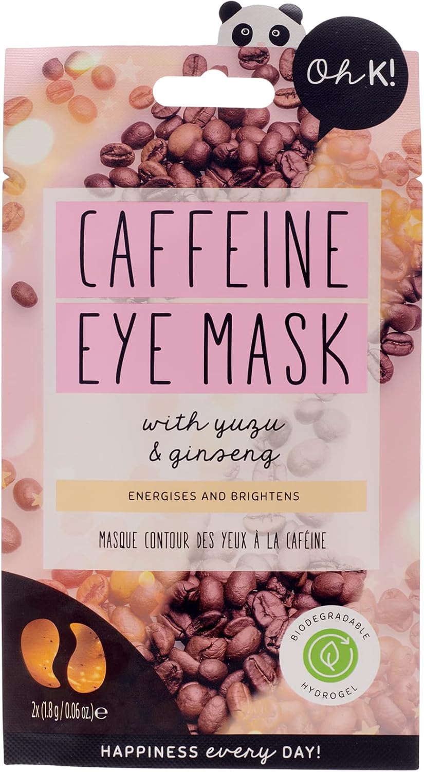 Oh K! Caffeine Under Eye Mask, For Puffy Tired Eyes, With Added Caffeine, Vegan and Cruelty Free, 15g : Amazon.co.uk: Beauty
