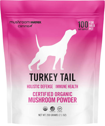 Om Mushroom Matrix Pet - Canine | Turkey Tail | Usa Grown Human-Grade Organic Mushroom Powder Pet Supplement | Immunity Support & Holistic Defense For Dogs & Cats | 200 Grams, 7.1 Oz