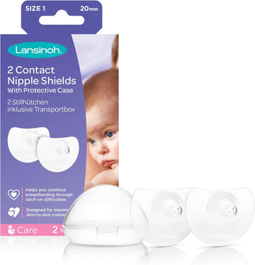 Lansinoh Contact Nipple Shields with Case (20mm Medium)