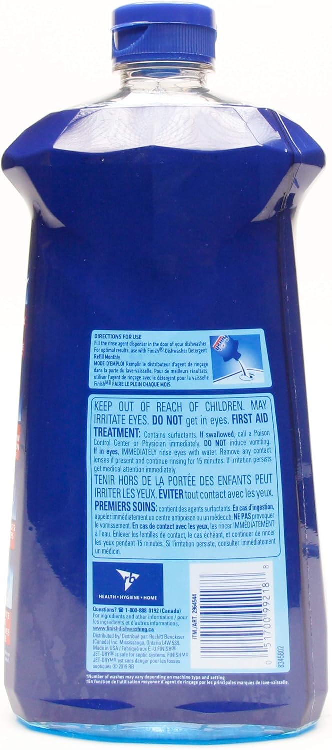 Finish Quantum Rinse Aid Jet-Dry Ultra Ultimate Shine, 32 Fl. Oz / 946 ml - 315 Washes : Health & Household