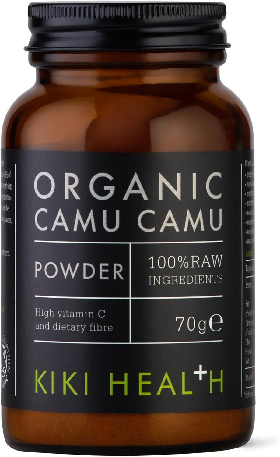 Kiki Health Premium 100% Raw Organic Camu Camu Powder | Sustainably Sourced Superfood | 463% Vitamin C In 1 Tsp | Boost Collagen, Gluten-Free & Vegan | Certified Organic By Soil Association