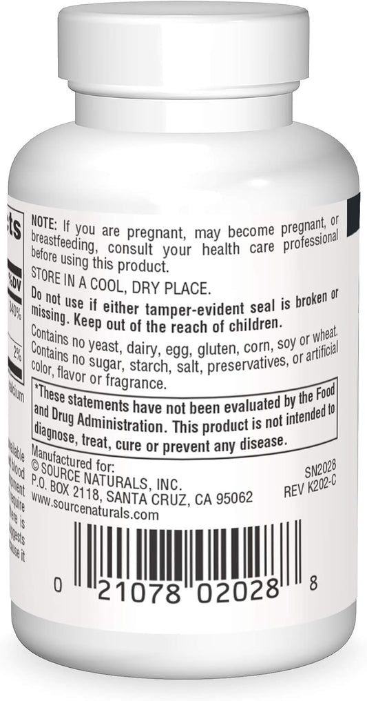 Source Naturals Megafolinic, Bioactive Form Of Folic Acid, 800 Mcg - 120 Tablets