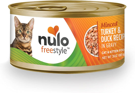 Nulo Freestyle Cat And Kitten Minced Wet Canned Food, Premium All Natural Grain-Free Wet Cat Food, Protein-Rich With Omega 6 And 3 Fatty Acids To Support Skin Health And Soft Fur, 3 Ounce (Pack Of 24)