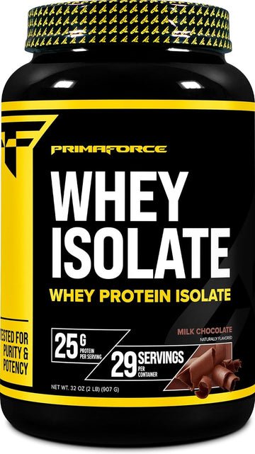 Primaforce Whey Protein Isolate Powder (Chocolate, 2 lbs) - Non-GMO, G