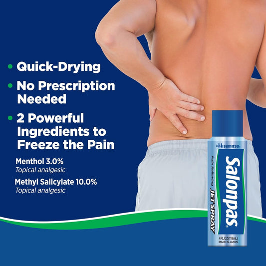 Salonpas pain relieving jet spray - 4 oz (2 PACK)