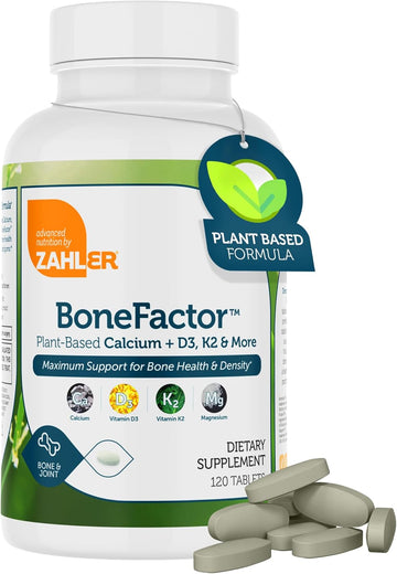 Zahler Bonefactor, Bone Strength Supplement Containing Calcium, Vitamin D, Vitamin K And Magnesium, Certified Kosher, 120 Tablets