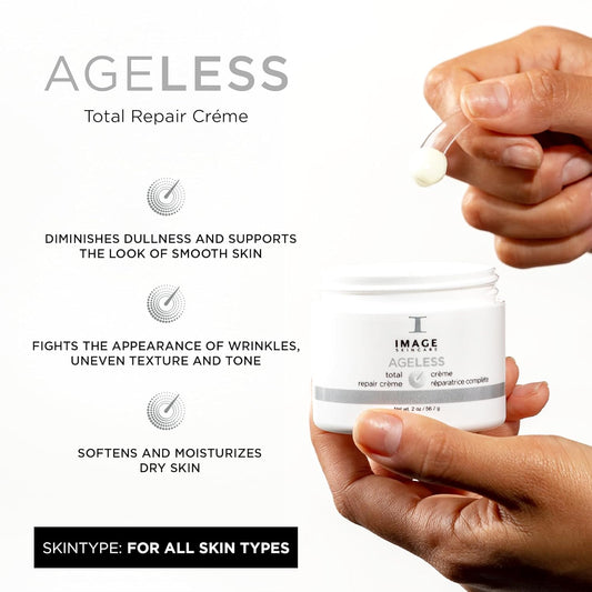 Image Skincare, Ageless Total Repair Crème, Facial Night Cream Moisturizer With Hyaluronic Acid And Shea Butter, 2 Oz