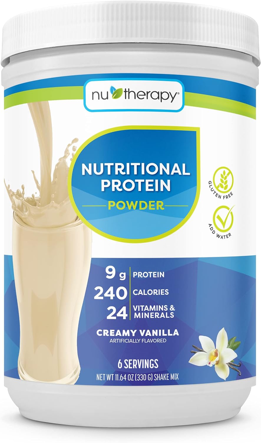 Nutherapy Nutritional Protein Powder For Adults- Vitamins And Minerals For Nutritional Support And Bone Health Support - 6 Servings (Pack Of 2)