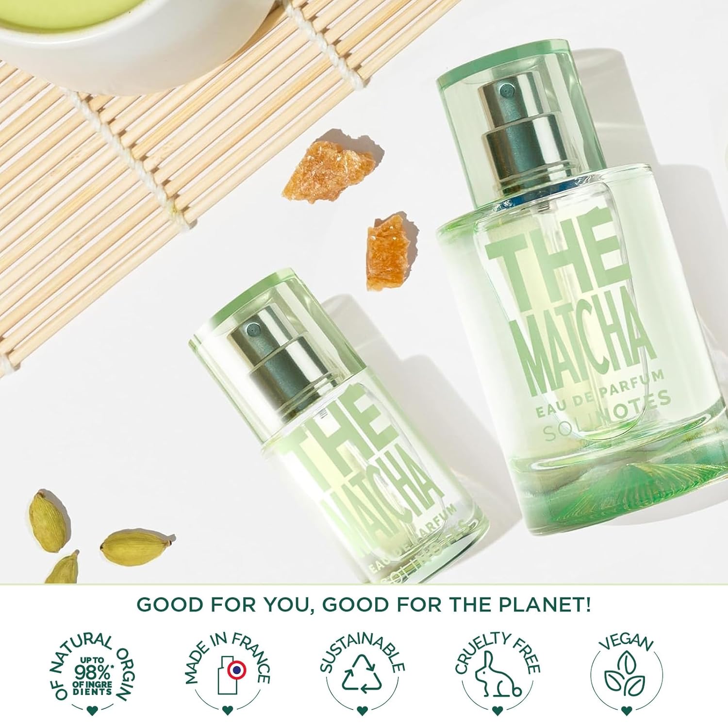 Solinotes Matcha Tea Perfume For Women, 0.5 Fl Oz/ 15 Ml Eau De Parfum, Delicate Floral And Soothing Scent With Premium Ingredients - Clean Perfume, Cruelty Free, Vegan, Made In France : Beauty & Personal Care