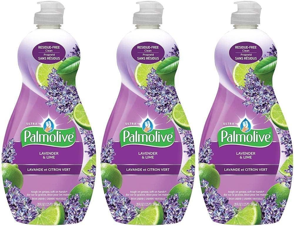 Palmolive Ultra Dish Liquid Lavender & Lime 591Ml (Pack of 3) : Health & Household