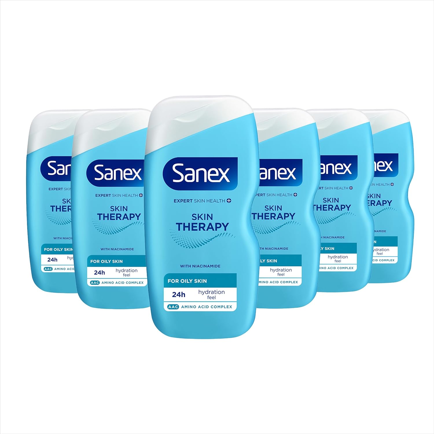 Sanex Skin Therapy Shower Gel 450Ml | Acne Body Wash That Helps Reduce Sebum | For Combination, Oily And Acne-Prone Skin | Amino Acid Complex With Niacinamide | Supports Skin’S Barrier