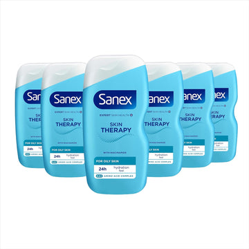 Sanex Skin Therapy Shower Gel 450Ml | Acne Body Wash That Helps Reduce Sebum | For Combination, Oily And Acne-Prone Skin | Amino Acid Complex With Niacinamide | Supports Skin’S Barrier