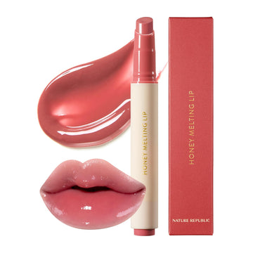 Nature Republic Honey Melting Lip (07 Lychee) Soft Lip Stick, Korean Lip, Lip Gloss, Glow Lip, Glossy, Lip Balm, Lip Crayon, Jelly Gloss, Lip Pen, Tint, Valentines Day Gifts, Korean Make Up