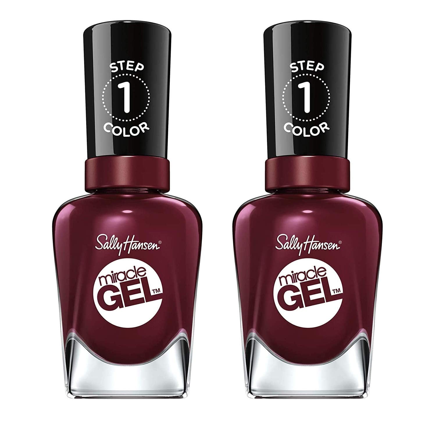 Sally Hansen Miracle Gel™, Wine Stock, Long Lasting, Gel-Like Formula, No Uv Lamp Needed, Purple Nail Polish