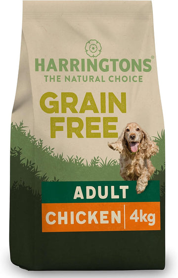 Harringtons Complete Grain Free Hypoallergenic Chicken & Sweet Potato Dry Adult Dog Food 4kg (Pack of 3) - Made with All Natural Ingredients?HARRGFC-C4