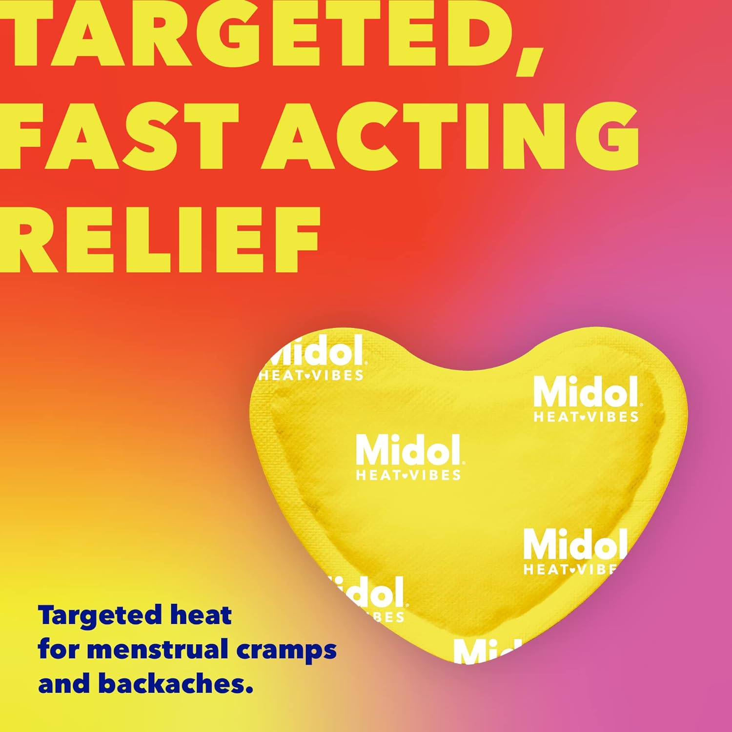 Midol Heat Vibes Menstrual Patches 3 ct: Midol Heat Vibes Menstrual Pain Relief Heat Patches for Period Cramp and Backache Relief - Pack of 3 : Health & Household