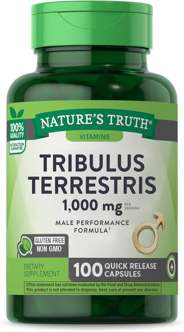 Tribulus Terrestris | 1000Mg | 100 Capsules | Non-Gmo And Gluten Free Supplement | By Nature'S Truth