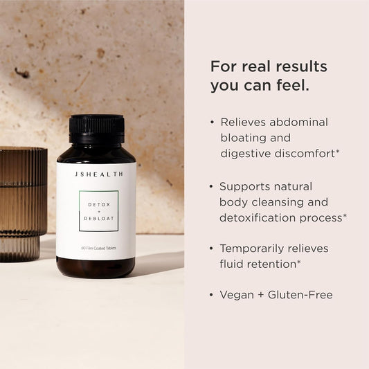 Jshealth Vitamins Detox And Debloat Liver Health Formula | Liver Detox Pills | Debloating Formula With Milk Thistle, Turmeric, Fennel | Liver Cleanse Supplement (60 Tablets)
