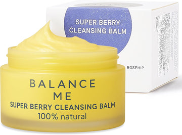 Balance Me Super Berry Cleansing Balm 100G, Makeup Remover And Face Cleanser Balm For Removing Dirt And Make Up