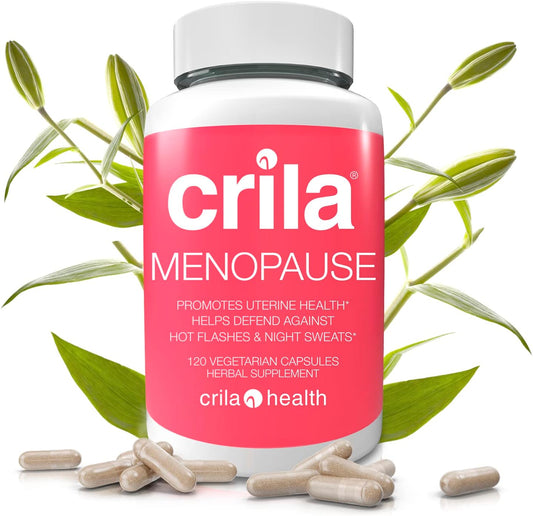 Hot Flash, Mood Swings, and Menopause Hormone Support by CRILA I 2 Month Supply | Night Sweats & Hot Flashes Menopause Relief Supplements | Estrogen Replacement for Women, Natural Supplement Pills