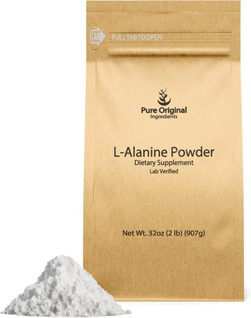 Pure Original Ingredients L-Alanine Powder (2 Lb) Lab Verified, Always Pure, No Fillers Or Additives