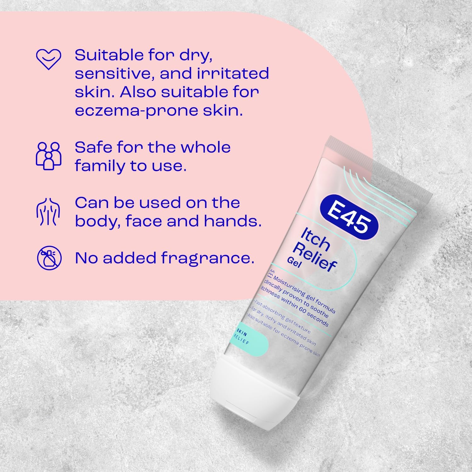 E45 Itch Relief Gel 100ml – Face and Body Gel for Dry Skin - Itchy Skin and Irritated Skin - Cooling Gel to Soothe Itchy Skin - Perfume-Free : Amazon.co.uk: Beauty