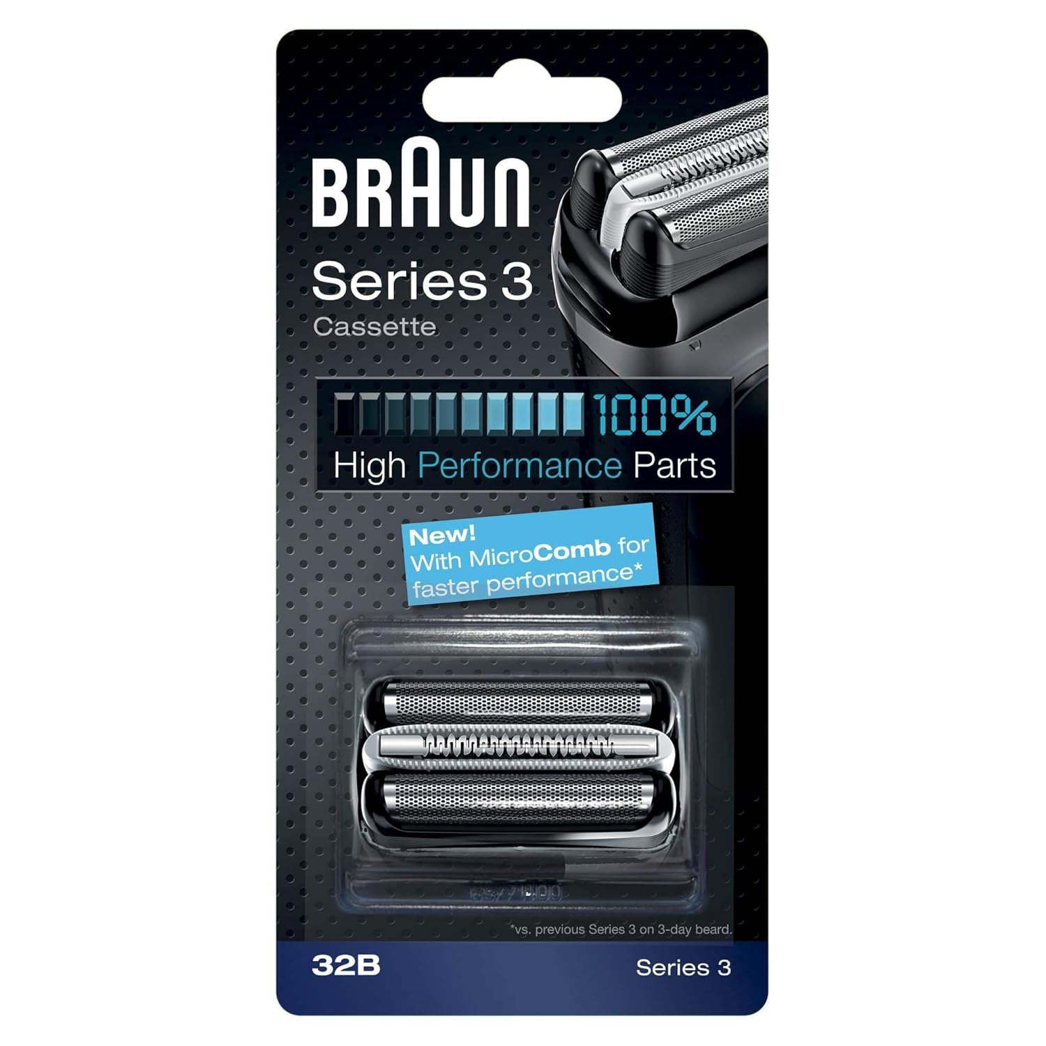 Braun Series 3 Pro Skin Electric Shaver Replacement Head - 32B - Compatible With Electric Razors 3000S, 3010S, 3040S, 3050Cc, 3070Cc, 3080S, 3090Cc