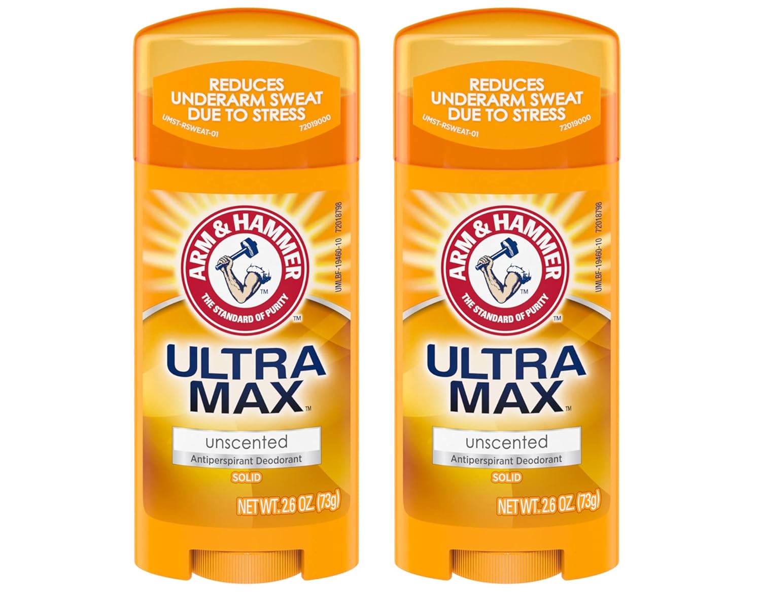 Arm & Hammer Ultramax Anti-Perspirant Deodorant Solid Unscented 2.60 Oz (Pack Of 2)